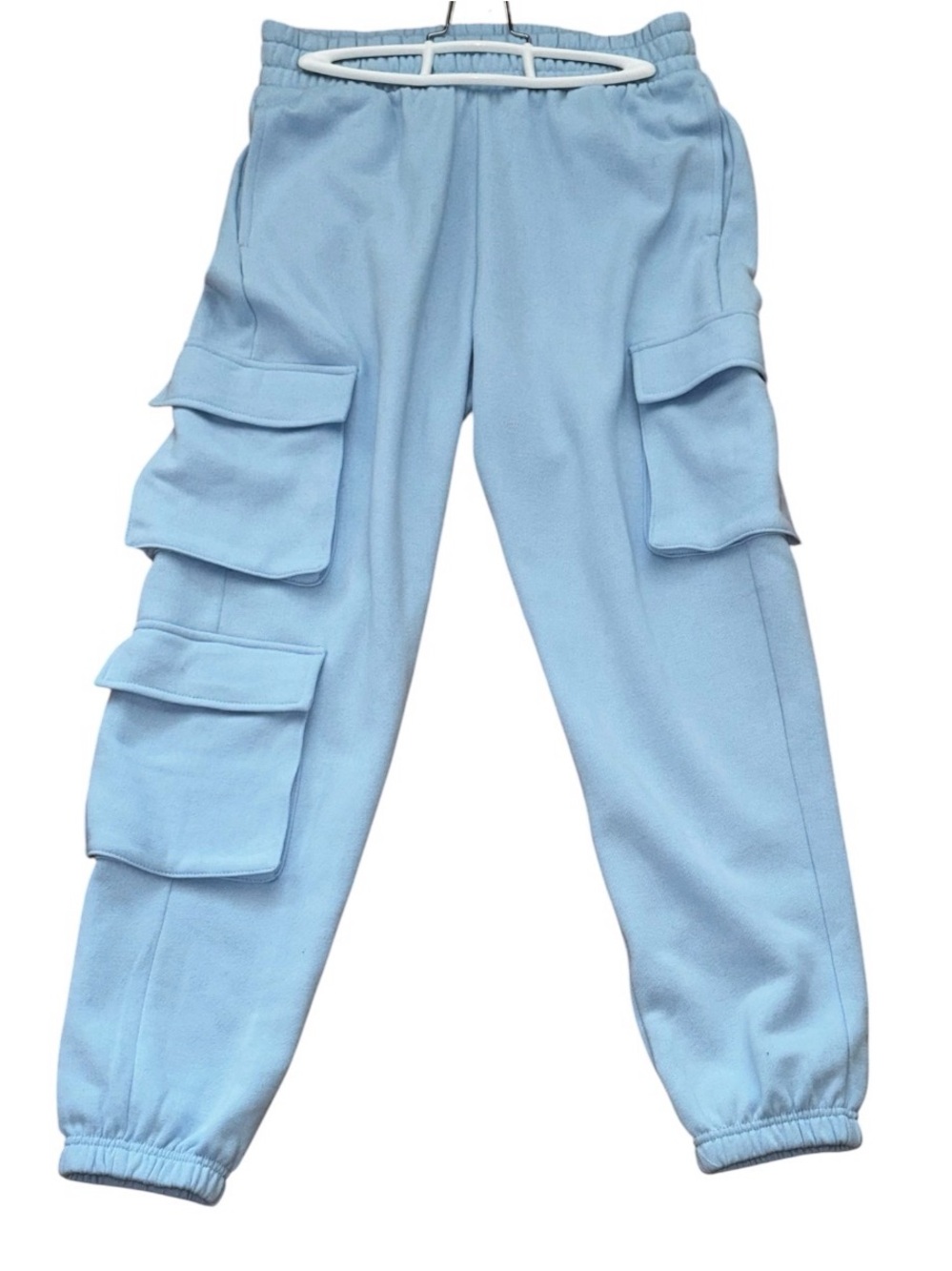 FOREVER 21 Women’s Light Blue Cargo Jogger Sweatpants Sz S